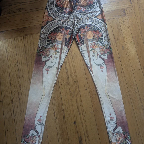 Blackmilk COPY Mucha Art Nouveau Print Women Generic Leggings - Picture 1 of 3